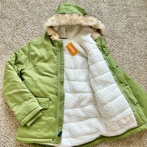 NEW Sherpa Lined Utility Parka Jacket - boy size 12